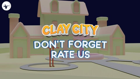 Clay City Free Pack LowPoly House and Character