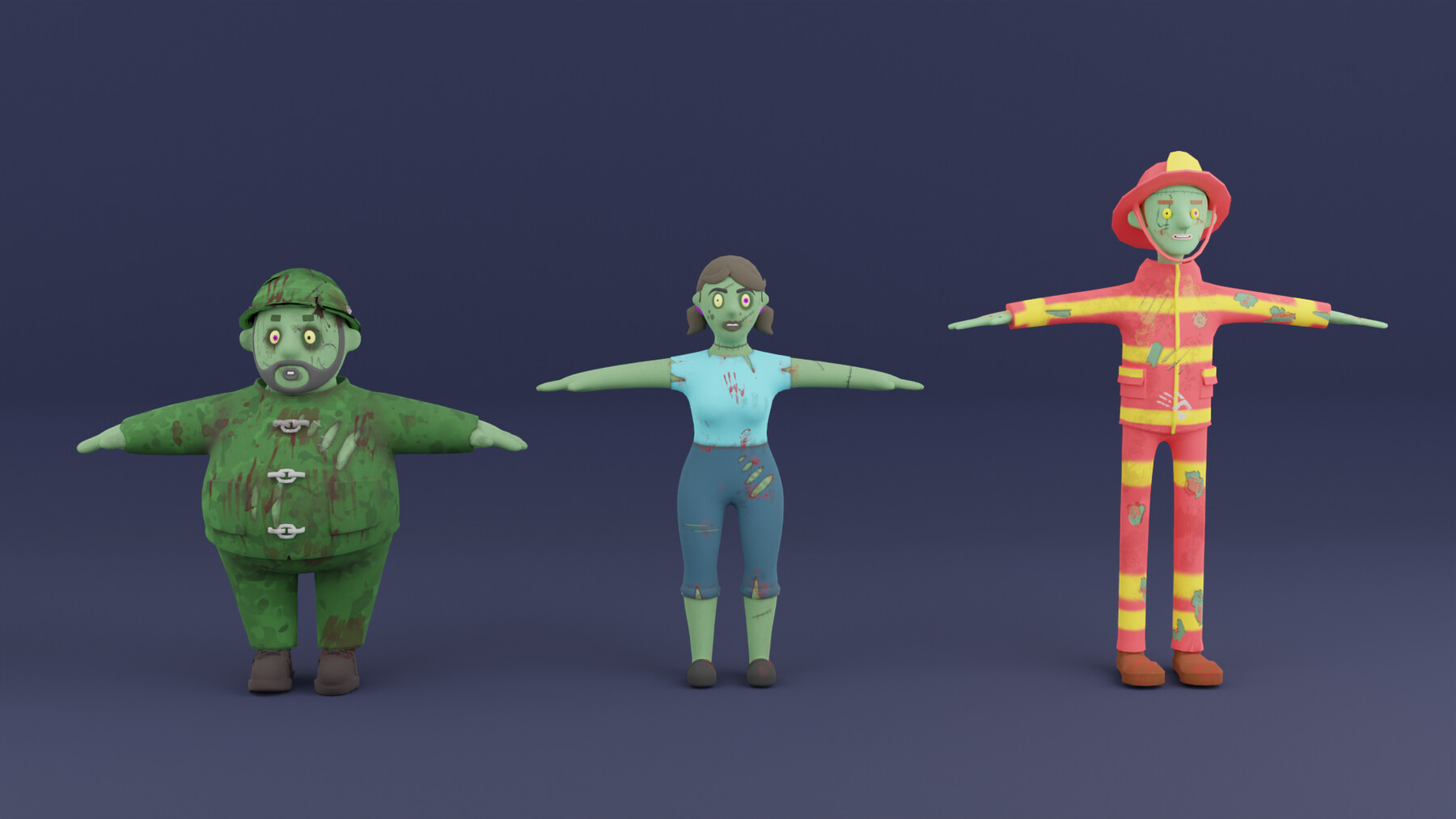 ArtStation - 6 baldi's characters