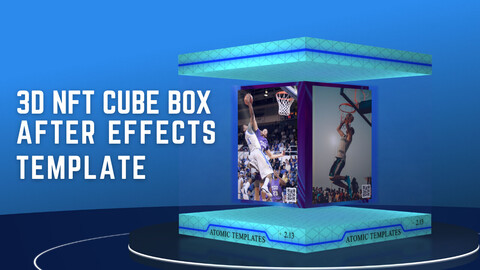 3d cube NFT Template after effects