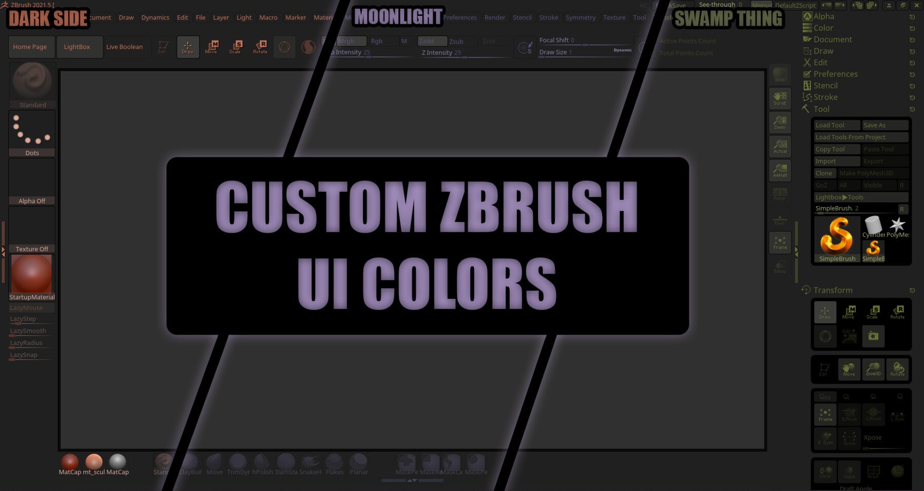 zbrush customize ui specific color unique
