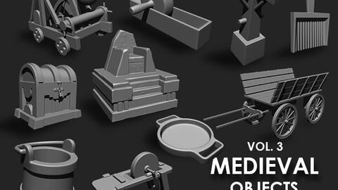 Medieval Objects Imm Brush Pack (10 in one) Vol. 3