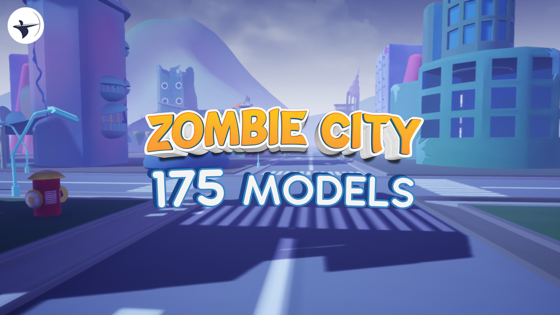 ArtStation Clay Zombie APOCALYPSE city Environment Lowpoly 3D model