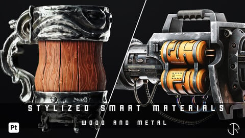 Stylized Smart Materials Wood & Metal Vol 02