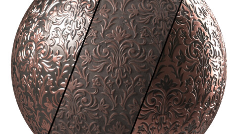 Metal Materials 8- Ornament Metal panels By SBSAR File, Pbr 4k Seamless