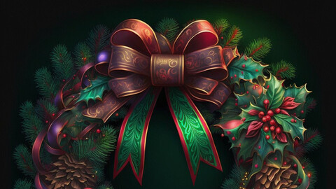 Christmas Wreath Pack (6 Images)