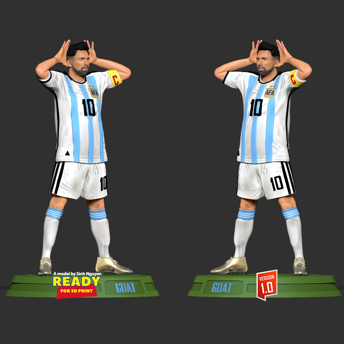 ArtStation - Messi Argentina Home Authentic Jersey World Cup