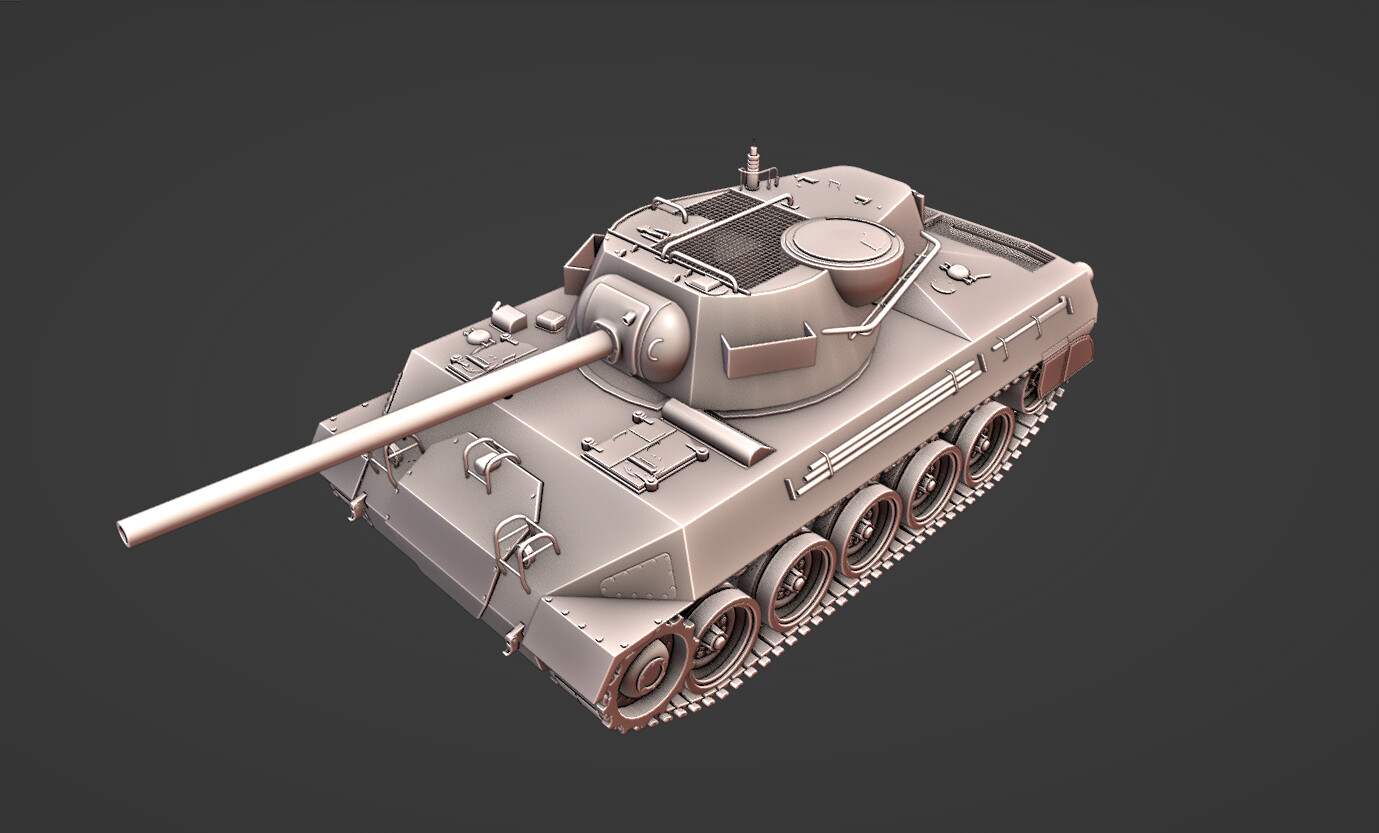 ArtStation - M18 Hellcat WW2 Tank (Rigged) | Game Assets