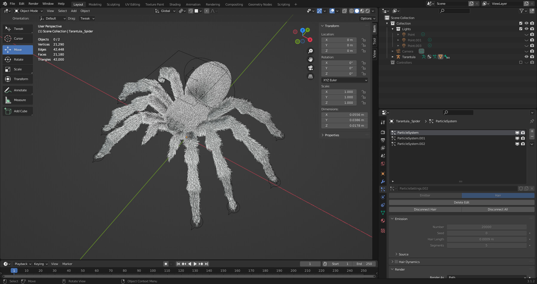 Spider Tarantula Rigged and Animation