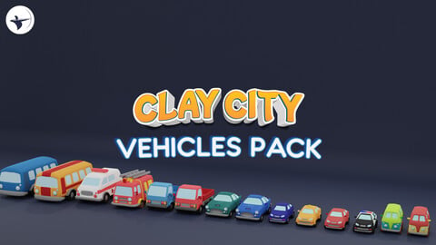 Clay City - Vehicles LowPoly Cars Pack Low-poly