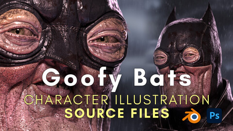 Goofy Bats - Character Illustration Source Files