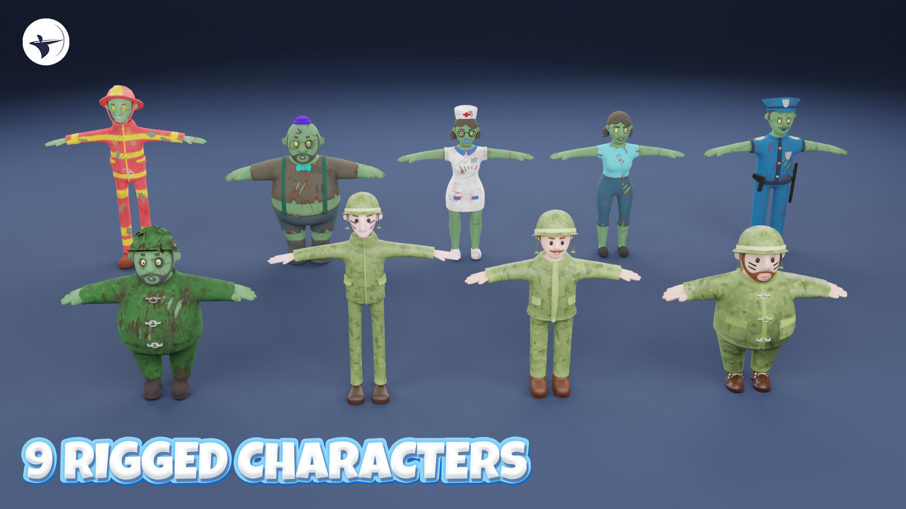 ArtStation Clay City Zombie APOCALYPSE with Characters Game Assets