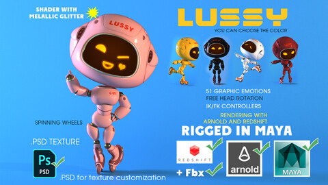 Robot Lussy - rigged character