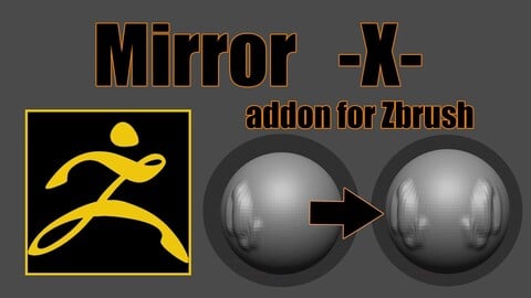 Mirror X addon for Zbrush
