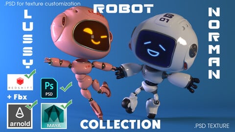 Robot collection: Norman and Lussy