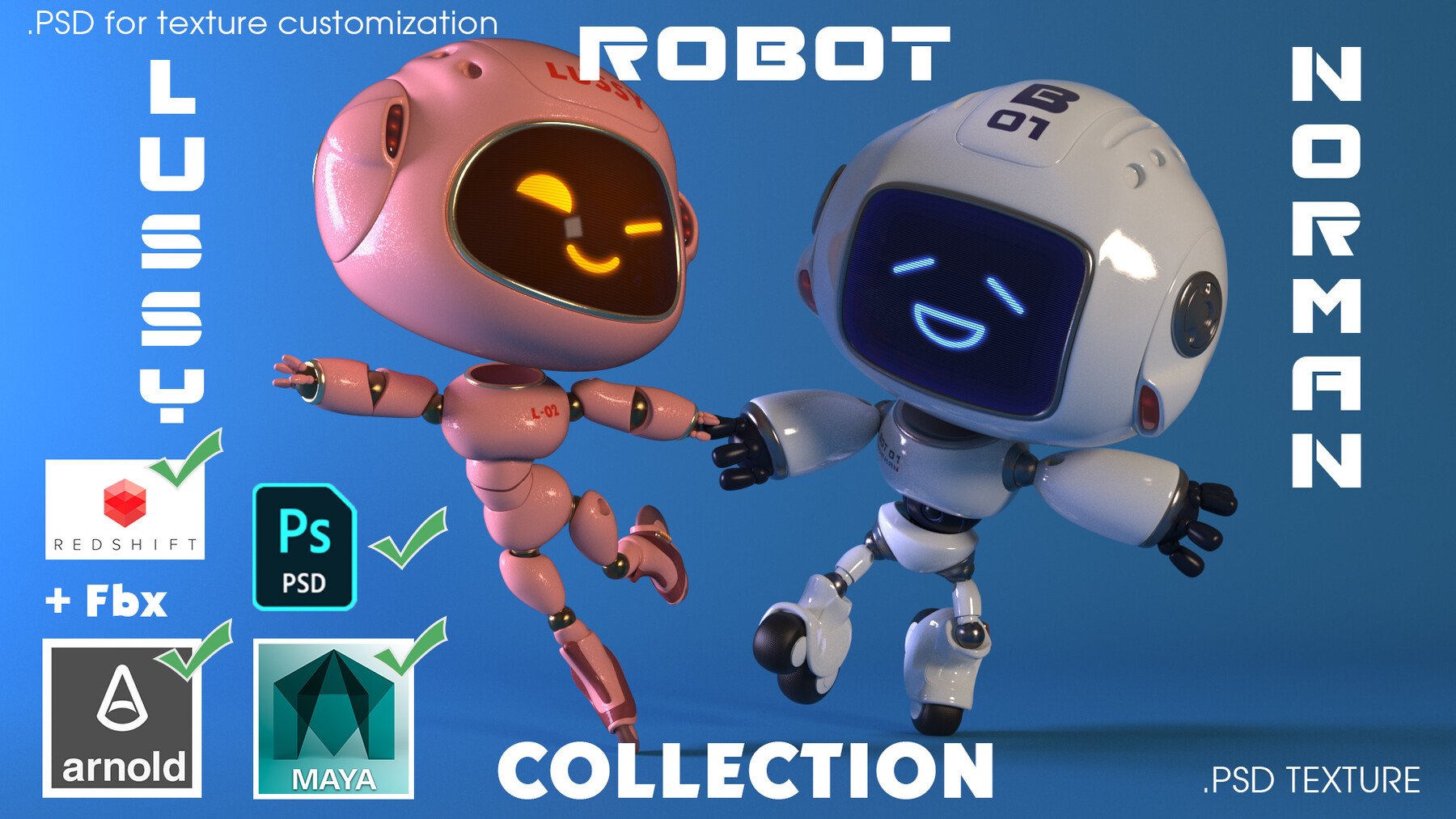 ArtStation - Robot collection: Norman and Lussy | Resources