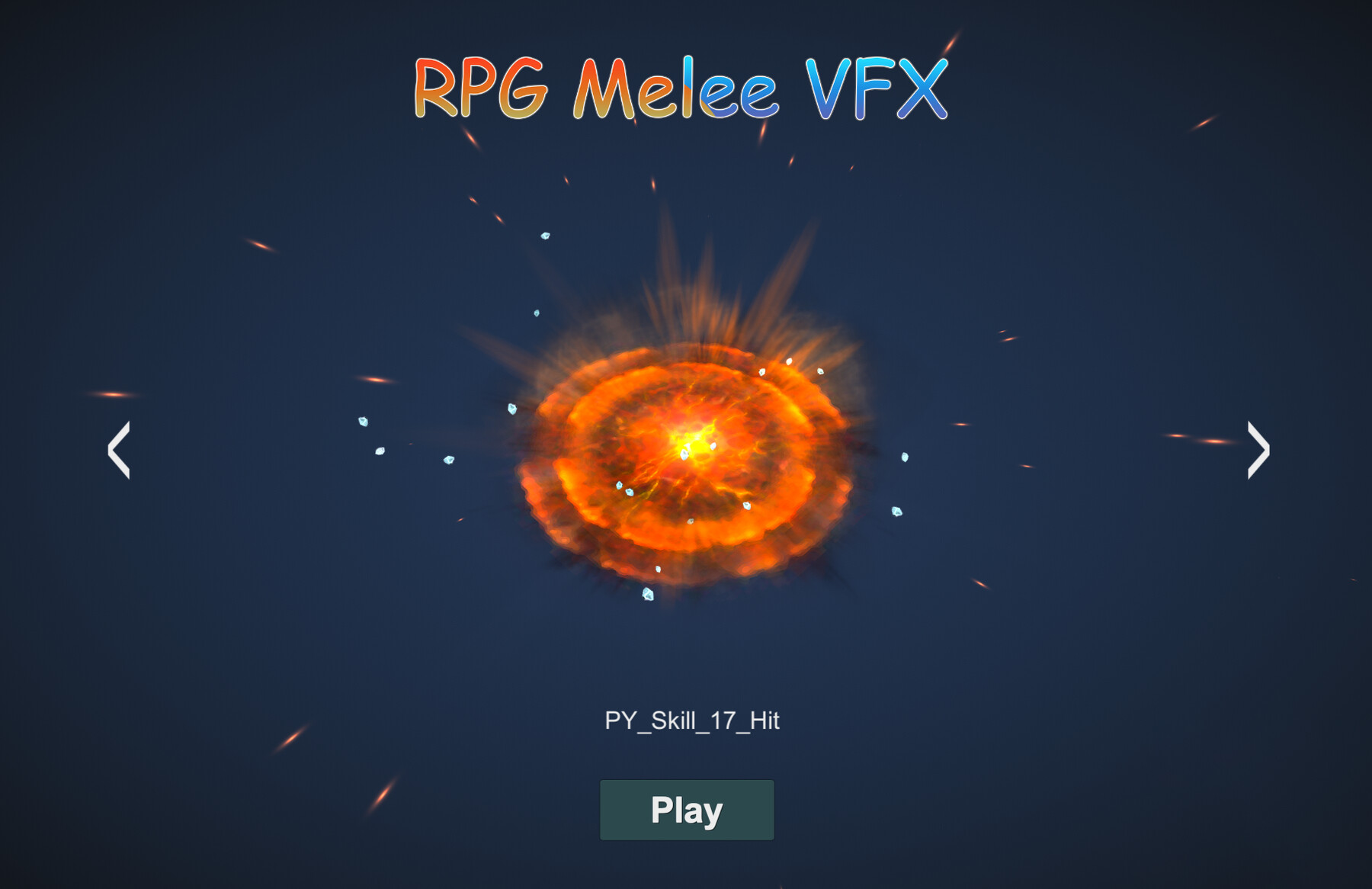 ArtStation Unity RPG Melee VFX / Visual effects Game Assets