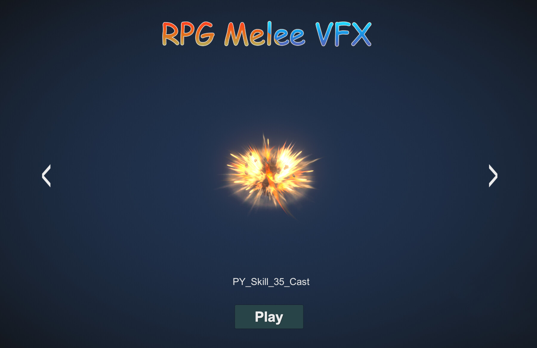 ArtStation Unity RPG Melee VFX / Visual effects Game Assets