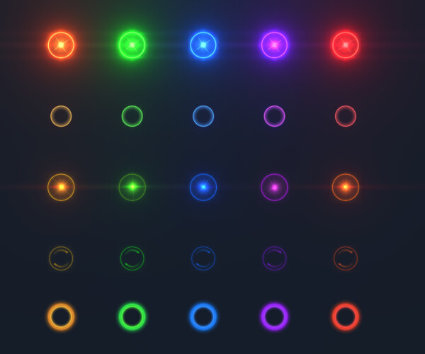 ArtStation Unity UI VFX Package Vol.1Vol.4 / Visual Effects Game
