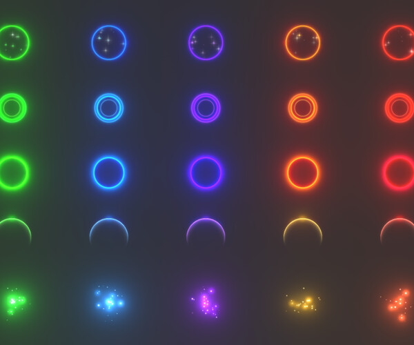 ArtStation - Unity UI VFX Package Vol.1-Vol.4 / Visual Effects | Game ...