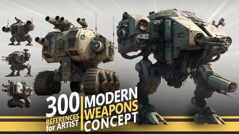 300 Modern Weapons Concept - References for Artist