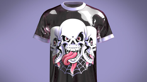 T-shirt laughing skull-Metaverse