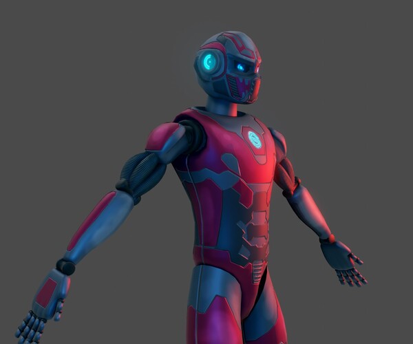 ArtStation - Sci-Fi Cyborg - Low Poly Game Ready PBR | Game Assets