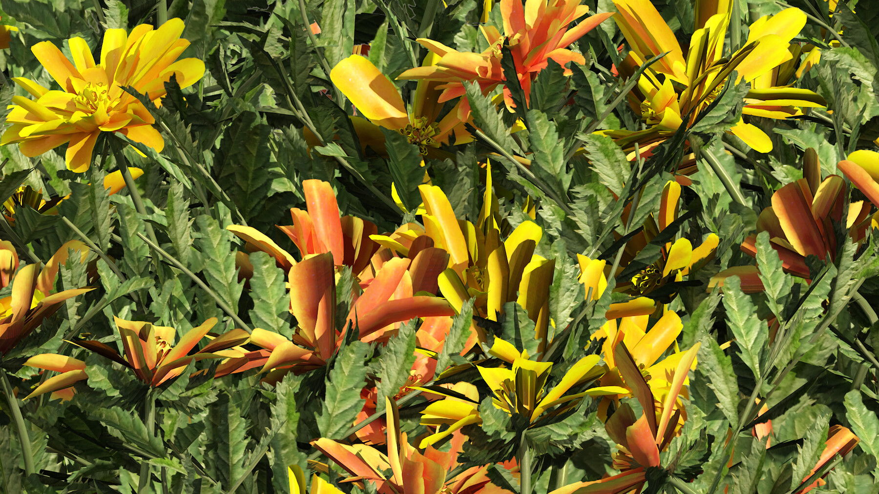 ArtStation - Yellow & Orange Marigold Flowers Bush | Resources