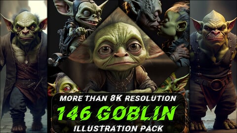 146 Goblin Illustration Pack (More Than 8K Resolution)