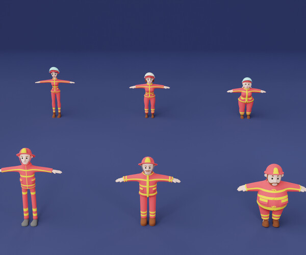 ArtStation - Cartoon 63 Stylized Characters Fully Rigged Blendshaped ...