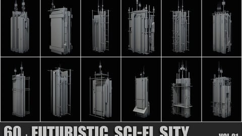 60+FUTURISTIC SCI-FI SITY BUILDINGS  vol 01