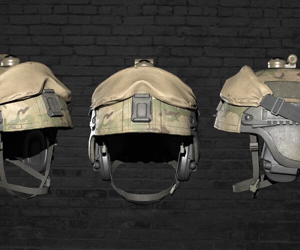 ArtStation - MILITARY Game Ready LSZH Low Cut helmet Low-poly Low-poly ...