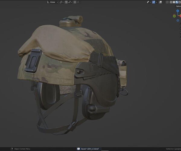 ArtStation - MILITARY Game Ready LSZH Low Cut helmet Low-poly Low-poly ...