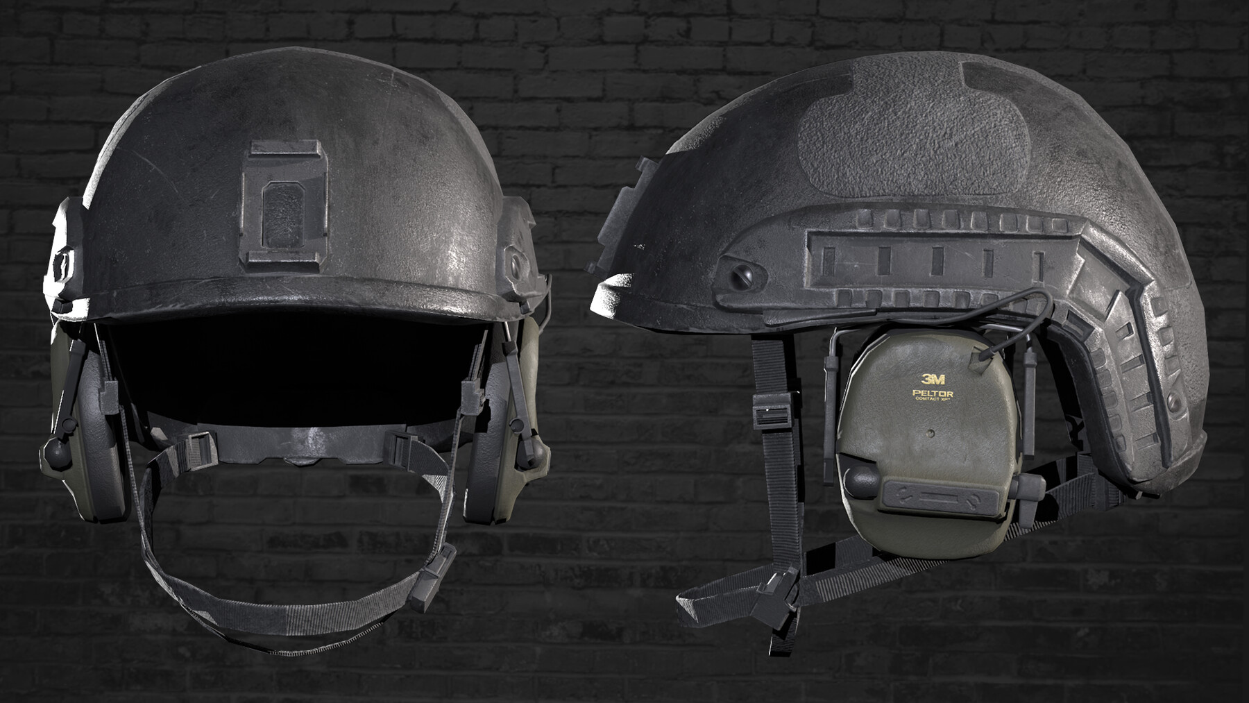 ArtStation MILITARY Game Ready LSZH High Cut helmet Lowpoly 3D model