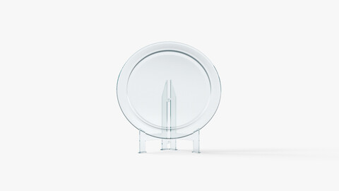 Plate Glass Award Trophy - crystal plaque trophies on stand