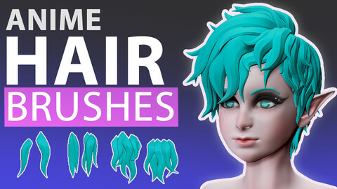 ANIME - Hair Brushes for zBrush