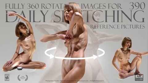Female Body Fully 360 Rotatable images for Daily Sketching (Reference pictures)