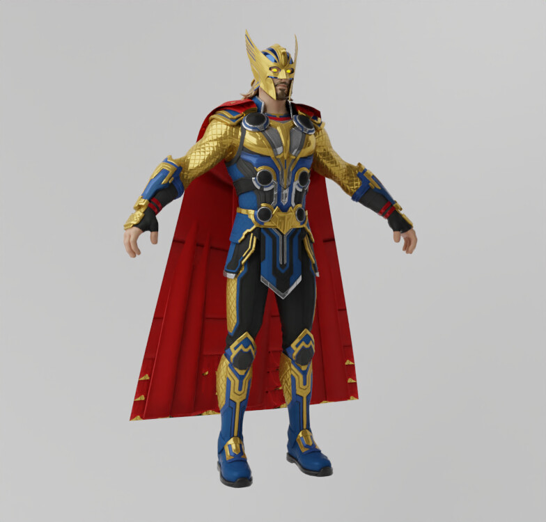 ArtStation - Thor Love n Thunder Lowpoly Rigged | Resources