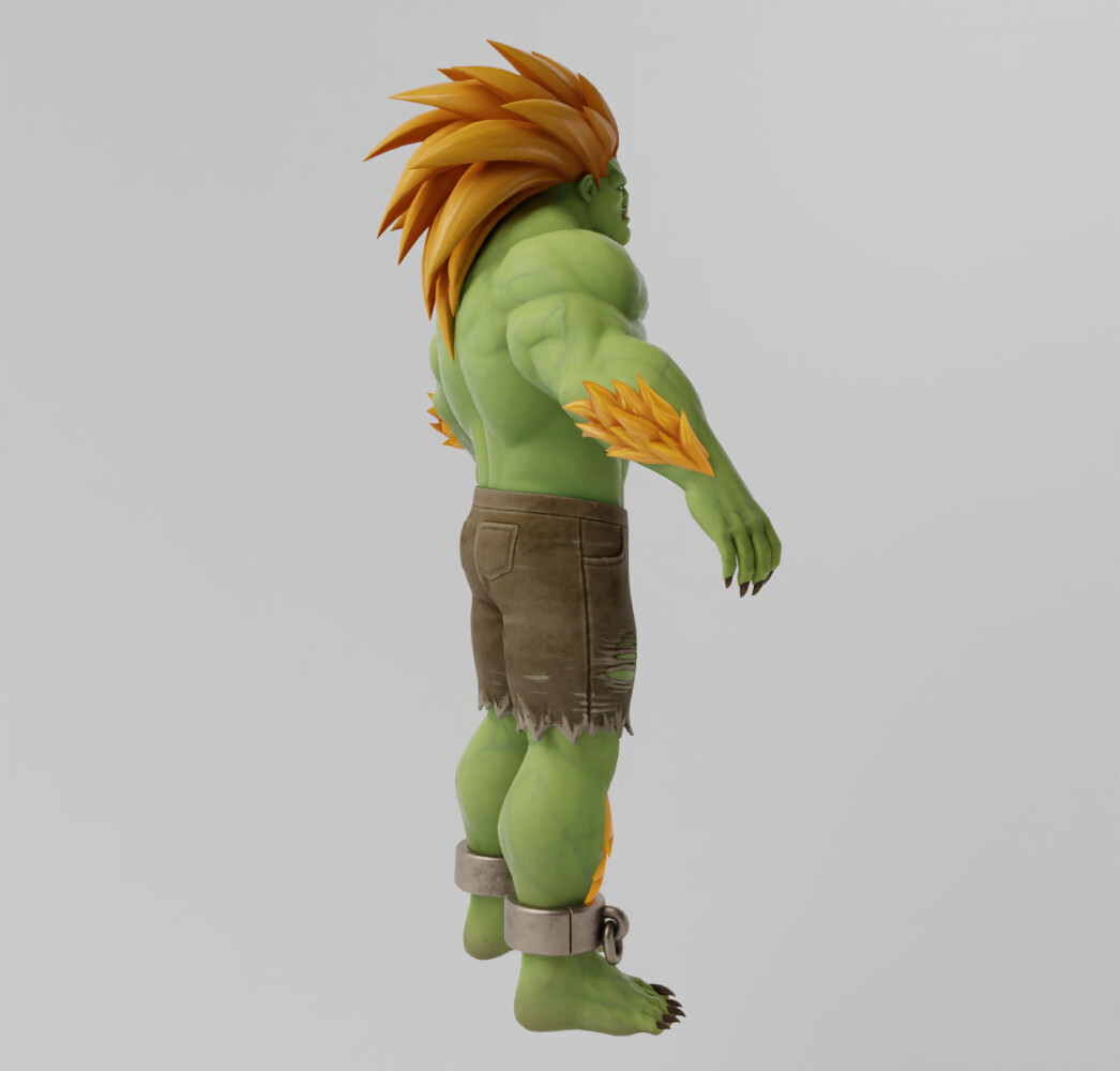 Blanka in Super Street Fighter 3d model - CadNav