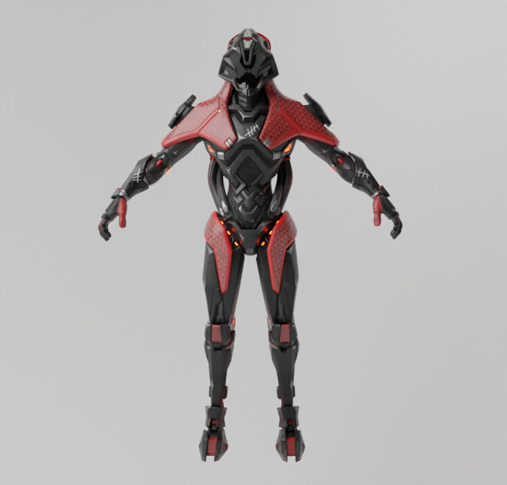 ArtStation - Mecha Demon Lowpoly Rigged | Resources