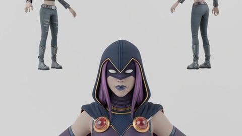Raven Lowpoly Rigged