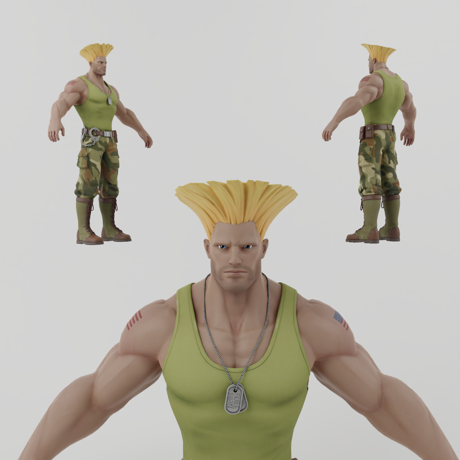 ArtStation - Guile from Street fighter