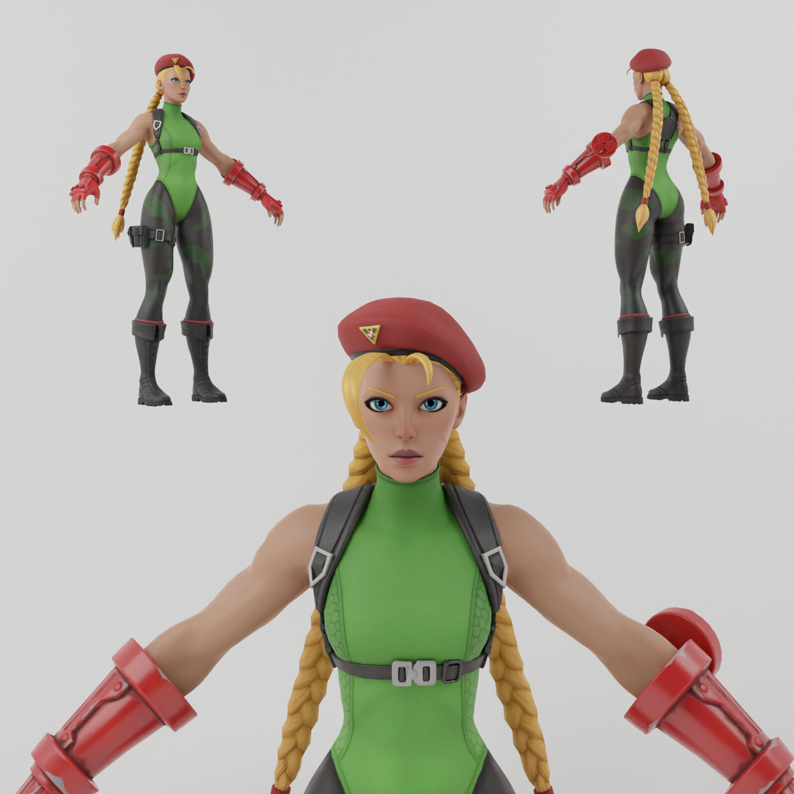 ArtStation - Cammy Street Fighter Lowpoly Rigged