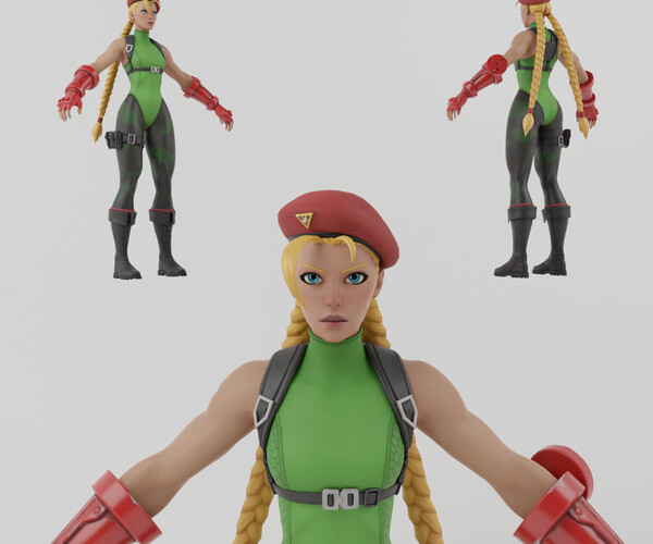 ArtStation - Cammy Street Fighter Lowpoly Rigged | Resources