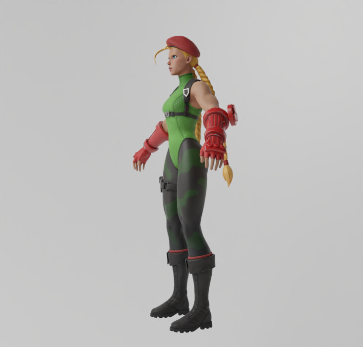 ArtStation - Cammy Street Fighter Lowpoly Rigged