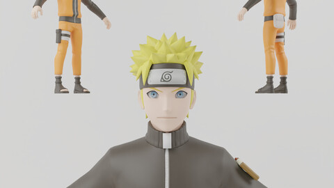Naruto Uzumaki Lowpoly RIgged