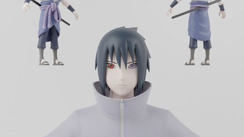 Sasuke Uchiha Lowpoly Rigged
