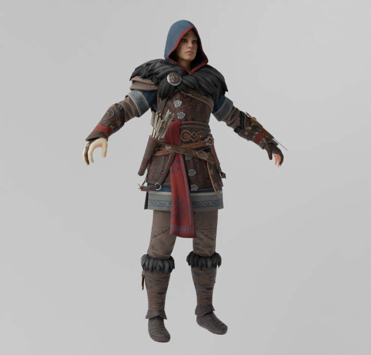 ArtStation Eivor Assassins Creed Lowpoly Rigged Resources   File 