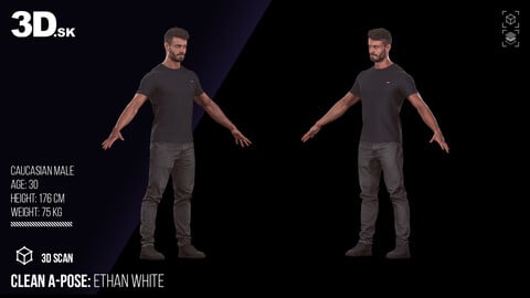 Cleaned A Pose Scan | Ethan White Dressed