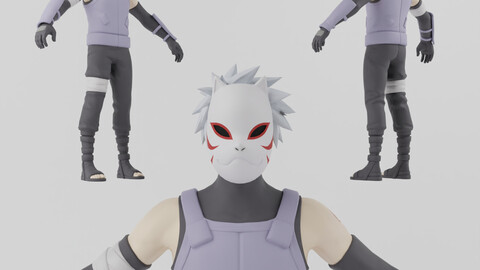 Kakashi Anbu Lowpoly Rigged
