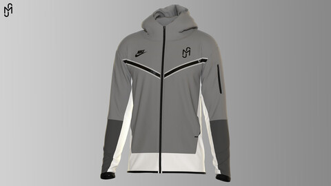 NİKE TECH FLEECE HOODİE MOCKUP for CLO3D and Marvelous Designer